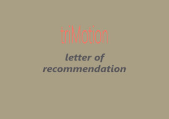 Letter of recommendation TriMotion